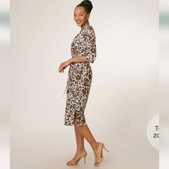 brian bailey Dresses & Skirts - New Designer Animal Leopard Print Long Sleeve Dress